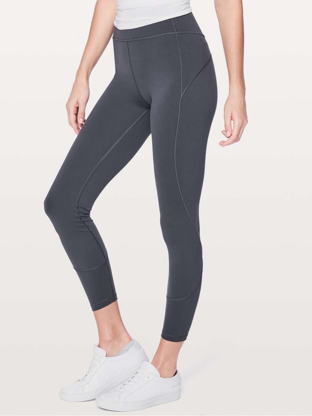 160. Lululemon In Movement 7/8 Tight Everlux 25" Dark Shadow size 8 EUC
